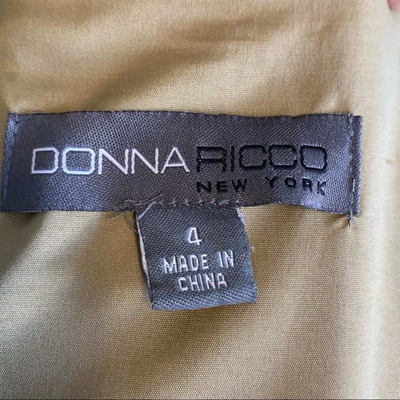 Donna Ricco NY Lord & Taylor Midas Dress Women’s Size 4 Gold - Picture 9 of 10